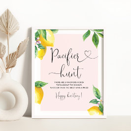 Póster Lemon rosa Pacificador caza bebé Poster juego de d