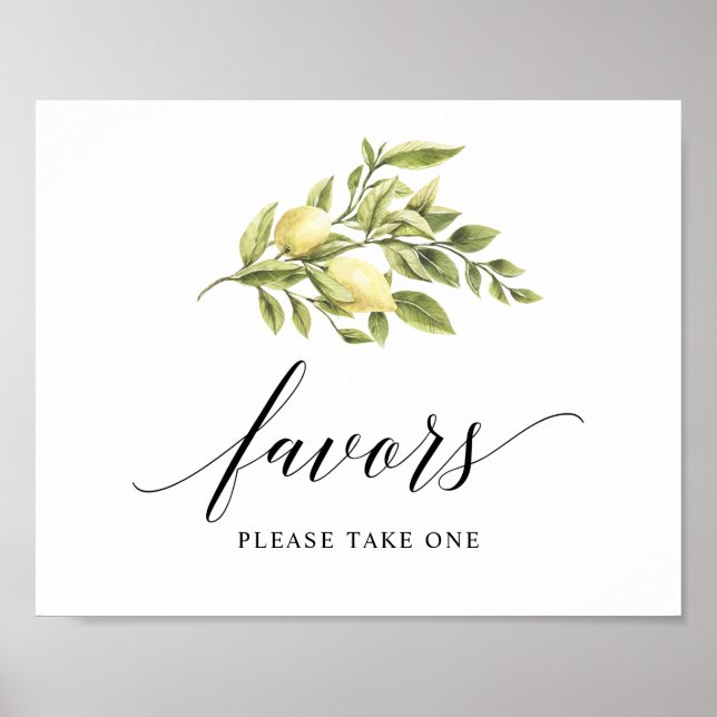 Póster Lemon Tipografía Elegante Favorito  (Frente)