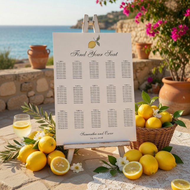Póster Lemon Wedding Seating Chart | Amalfi Coast Wedding (Subido por el creador)