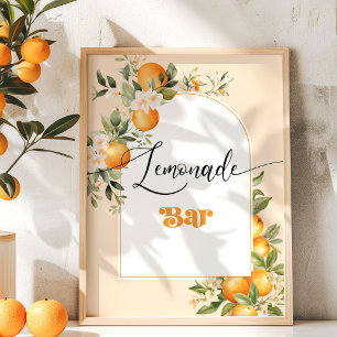 Póster Lemonade Bar pequeño naranja cortijo Poster