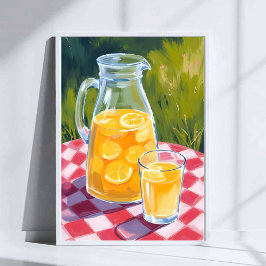 Póster Lemonade Picnic | Fruta Lemons Pintada