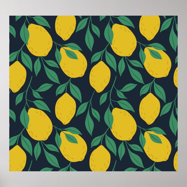 Póster Lemones coloridos: Vibrancia de mano. (Frente)