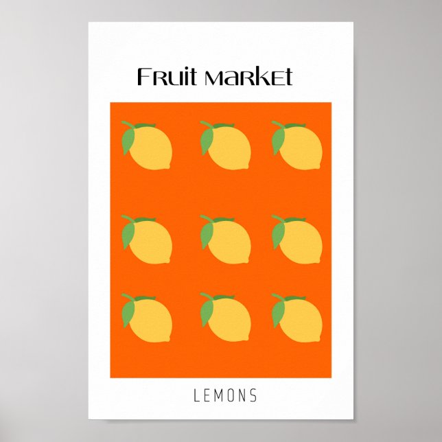 Póster Lemones del mercado de frutas (Frente)