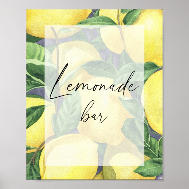 Póster Lemons - Bebidas - Bar Lemonade (Frente)