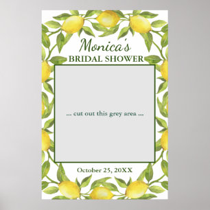 Póster Lemons Green Blossom Bridal Shower Photo Prop