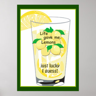 Póster Lemons Lemonade Funny Lucky Poster 20 x 28