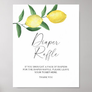Póster Lemons - poster de rifas de pañales