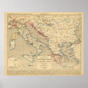 Póster L'Empire Ottoman, la Grece et l'Italie