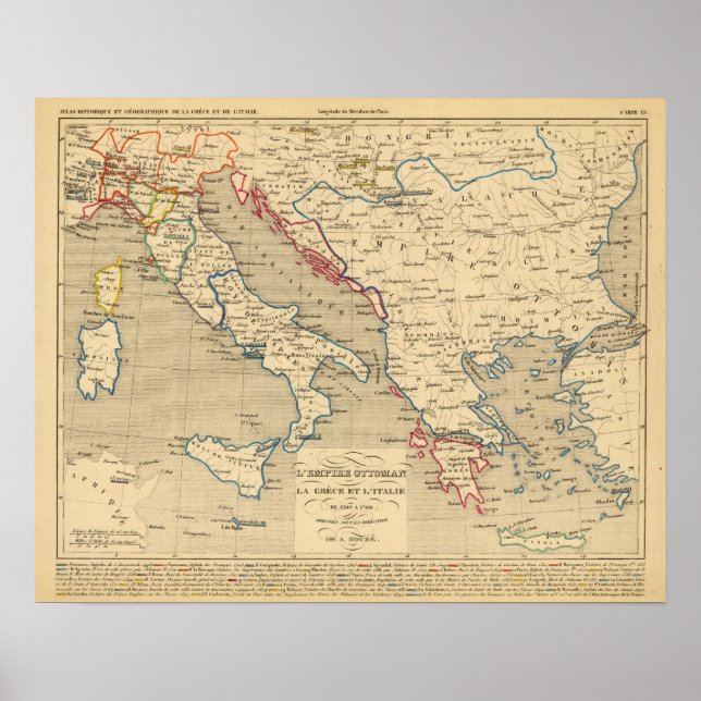 Póster L'Empire Ottoman, la Grece et l'Italie (Frente)