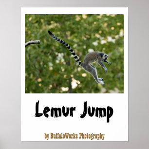 Póster Lemur Jump Poster