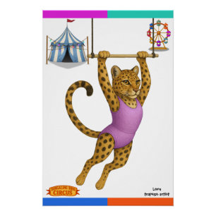 Póster Lena Leopardo, artista de trapecio