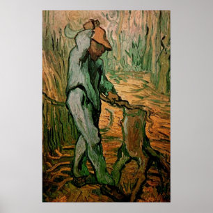Póster Leñador (según Millet) de Vincent van Gogh