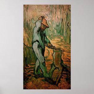 Póster Leñador (según Millet) de Vincent van Gogh