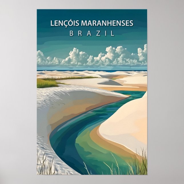 Póster Lencois Maranhenses Brasil Travel (Frente)