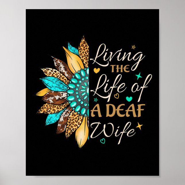 Póster Lengua de señas de mano Viviendo la vida de un org (Frente)