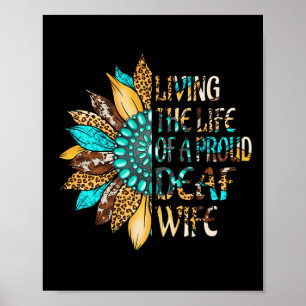 Póster Lengua de señas de mano Viviendo la vida de un org