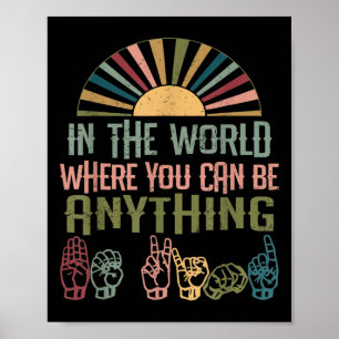 Póster Lenguaje Concienciación Sorda Amabilidad Idioma As