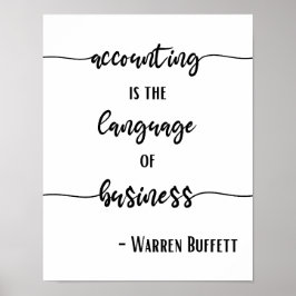 Póster Lenguaje de negocio de contabilidad