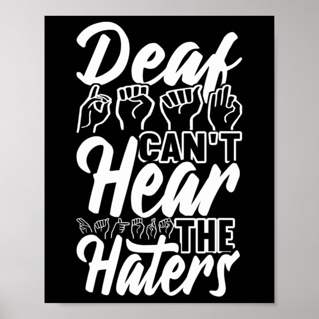 Póster Lenguaje de Rótulo Asl Concienciación Idioma Rótul (Frente)