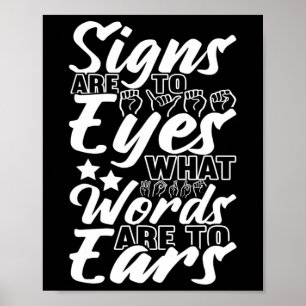Póster Lenguaje de Rótulo Asl Concienciación Idioma Rótul