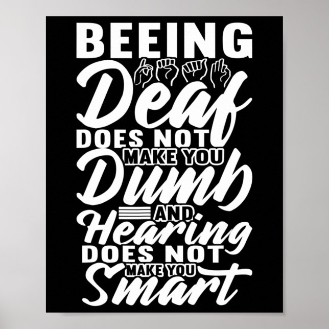 Póster Lenguaje de Rótulo Asl Concienciación Idioma Rótul (Frente)