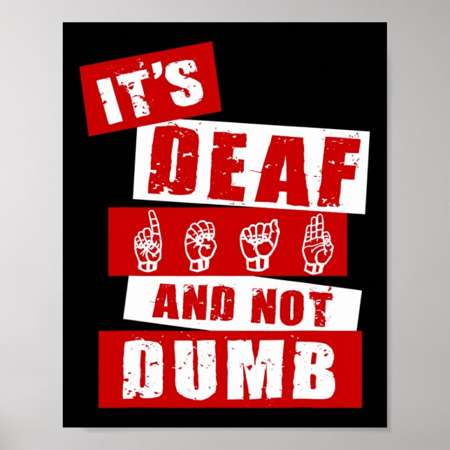 Póster Lenguaje de Rótulo Conciencia Sorda Conversación D (Frente)