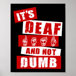 Póster Lenguaje de Rótulo Conciencia Sorda Hand Talk ASL 