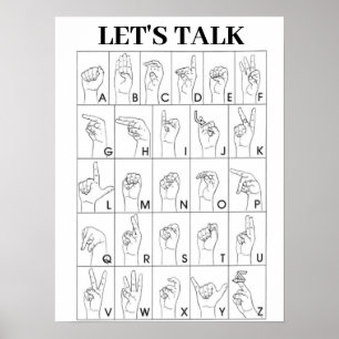 Póster LENGUAJE DE Rótulo HABLEMOS DE poster