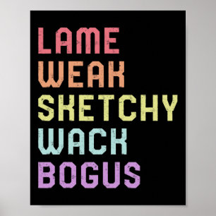 Póster Lenguaje de Rótulo Lame débil jerga ASL Tee Deaf A