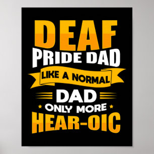 Póster Lenguaje de Rótulo masculino Sensibilización sorda