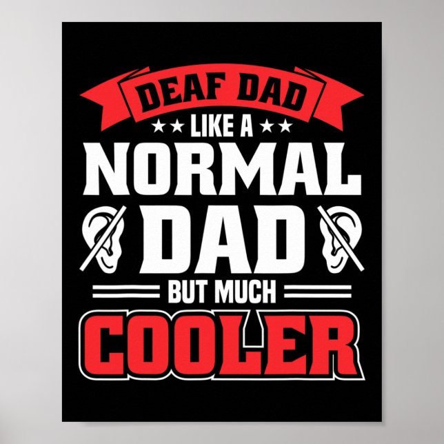 Póster Lenguaje de Rótulo masculino Sensibilización sorda (Frente)