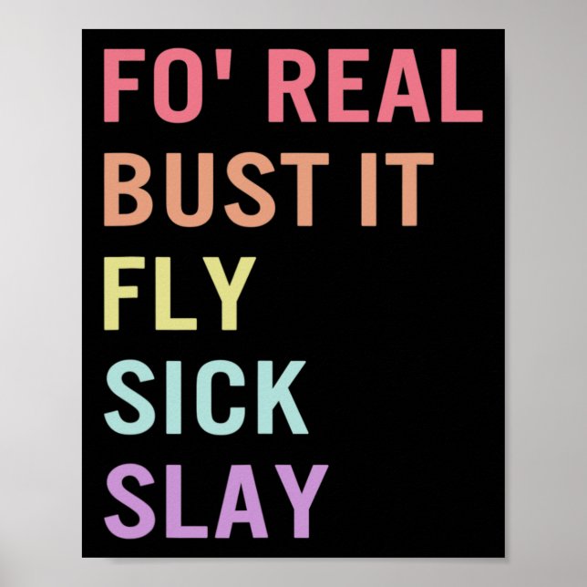 Póster Lenguaje de Rótulo para busto real it ASL argot so (Frente)