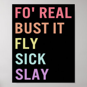 Póster Lenguaje de Rótulo para busto real it ASL argot so