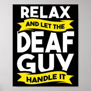 Póster Lenguaje de Rótulo Pérdida de audición para la tom