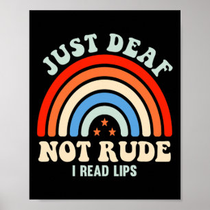 Póster Lenguaje de Rótulo sordo asno sordomudo no grosero