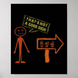 Póster Lenguaje Rótulo Asl Mano Americana Concienciación