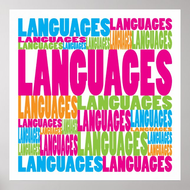 Póster Lenguas Coloridas (Frente)
