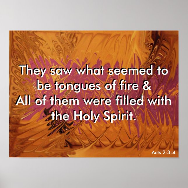 Póster Lenguas de fuego - Sombra vertida (Frente)