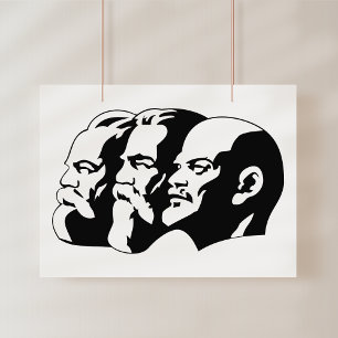 Póster Lenin, Marx, Engels, Unión Soviética, Comunismo