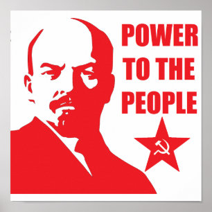 Póster Lenin "poder poster de la gente"