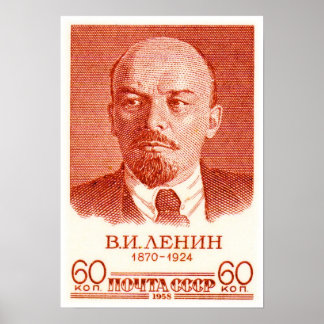 Póster Lenin Red