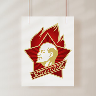 Póster Lenin, URSS, CCCP, Unión Soviética, Comunismo