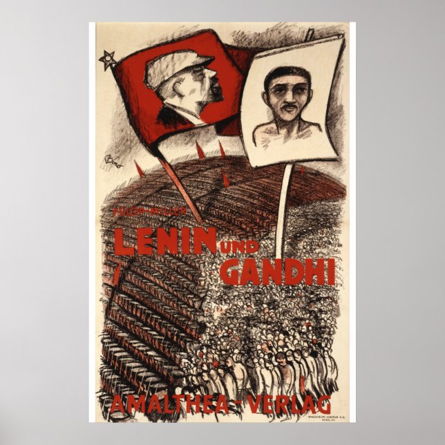 Póster Lenin y Gandhi (Frente)