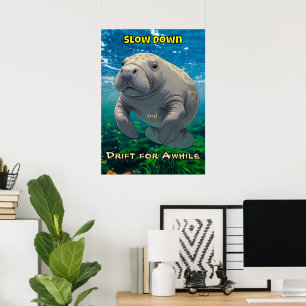 Póster Lentitud y deriva para inspirar al hombre