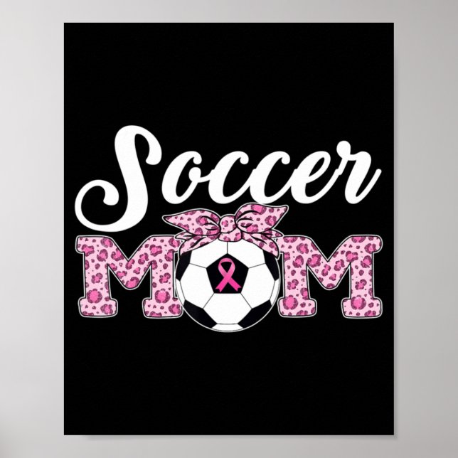 Póster Leo de cinta rosada para conciencia de cáncer de s (Frente)