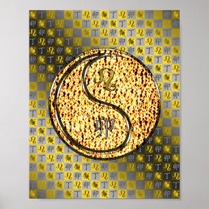 Póster Leo & Fire Rabbit