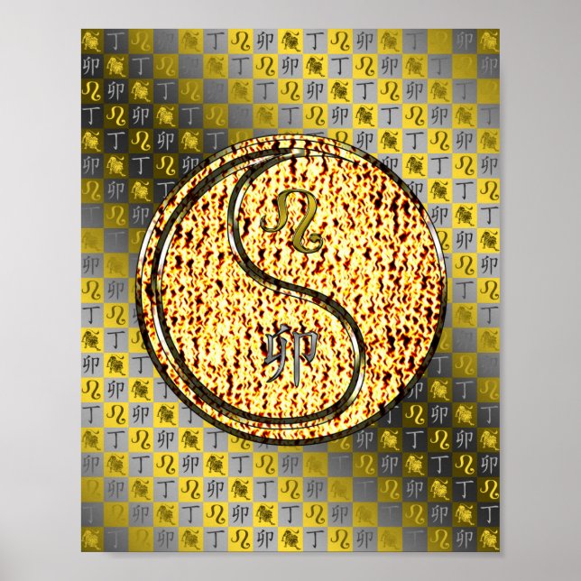 Póster Leo & Fire Rabbit (Frente)