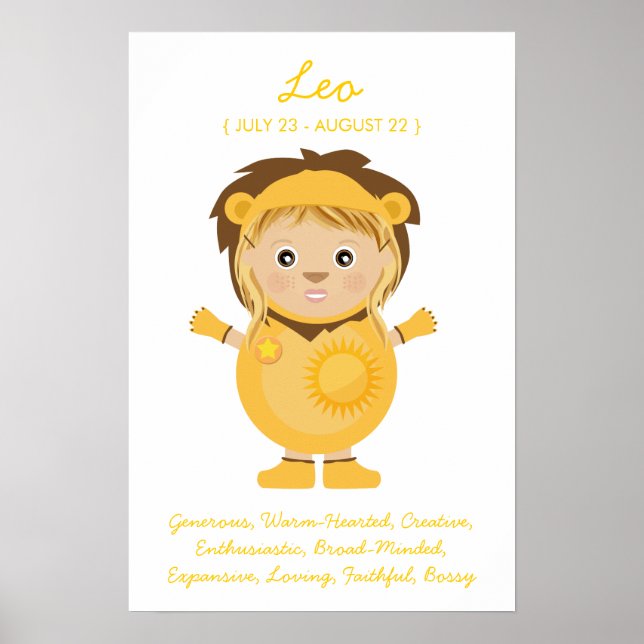 Póster Leo - Girl Horoscope Poster (Frente)