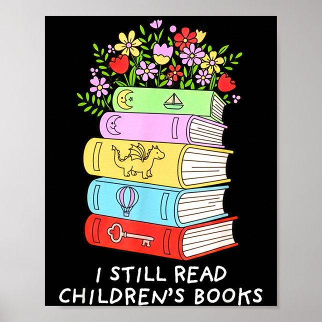 Póster Leo libros infantiles lector divertido de libros g (Frente)