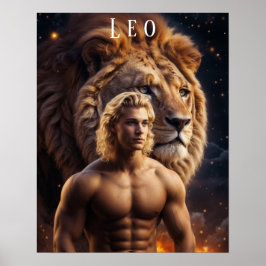 Póster Leo Male Astrológico Poster